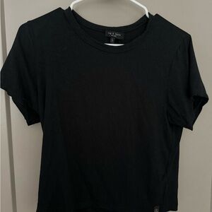 Rag & Bone Black Fitted Short Sleeve Tee